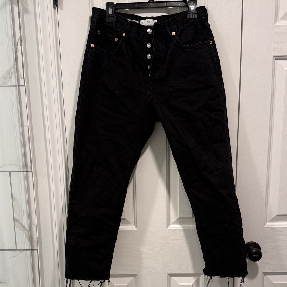 Mango Black Ankle Jeans